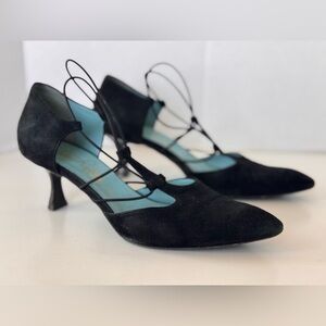 vintage thierry rabotin d’orsay Strappy Leather Suedes Stretch Heel pumps Shoes